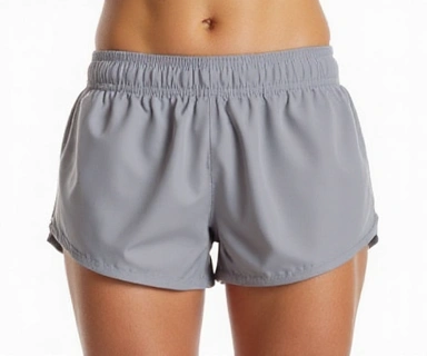 Larawan ng isang running shorts na gawa sa magaan at breathable na tela, perpekto para sa pagsasanay at karera. May kasamang nababaluktot na waistband.